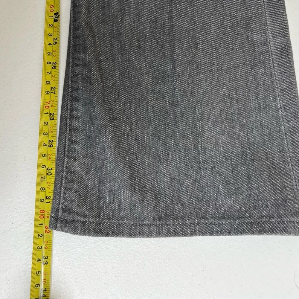 Old Navy Sweetheart Gray Five Pocket Jeans Straight Leg Women 16 Cotton Spandex